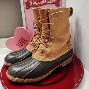 ☃️ Vintage 90's L.L. Bean Unisex Wear Rubber & Leather Original Bean Boot, Brown